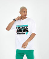 Ghadzi Formula 1 Mercedes Benz White Oversized T-Shirt