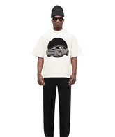 Ghadzi Black Supercar Graphic Printed Oversized T-Shirt