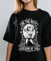 Ghadzi Be The Best Graphic Printed Black T-Shirt