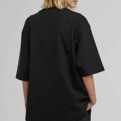 Ghadzi Stop Wars Graphic Printed Oversized Women Black T-Shirt