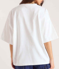 Ghadzi Cute Dog Headphones Oversized White T-Shirt