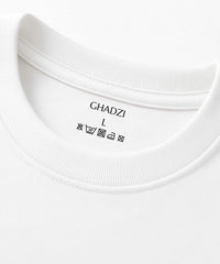 Ghadzi Cute Dog Headphones Oversized White T-Shirt