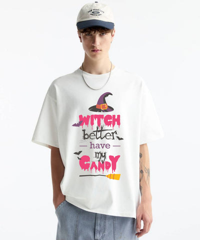 Ghadzi Witch Better Have My Candy Oversized White Summer T-Shirt