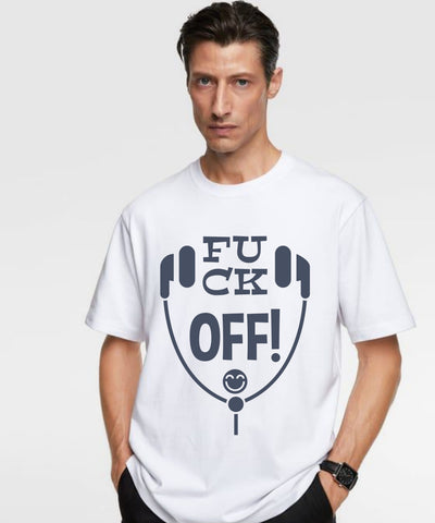 Ghadzi Minimal Graphic Printed Oversized White Summer T-Shirt