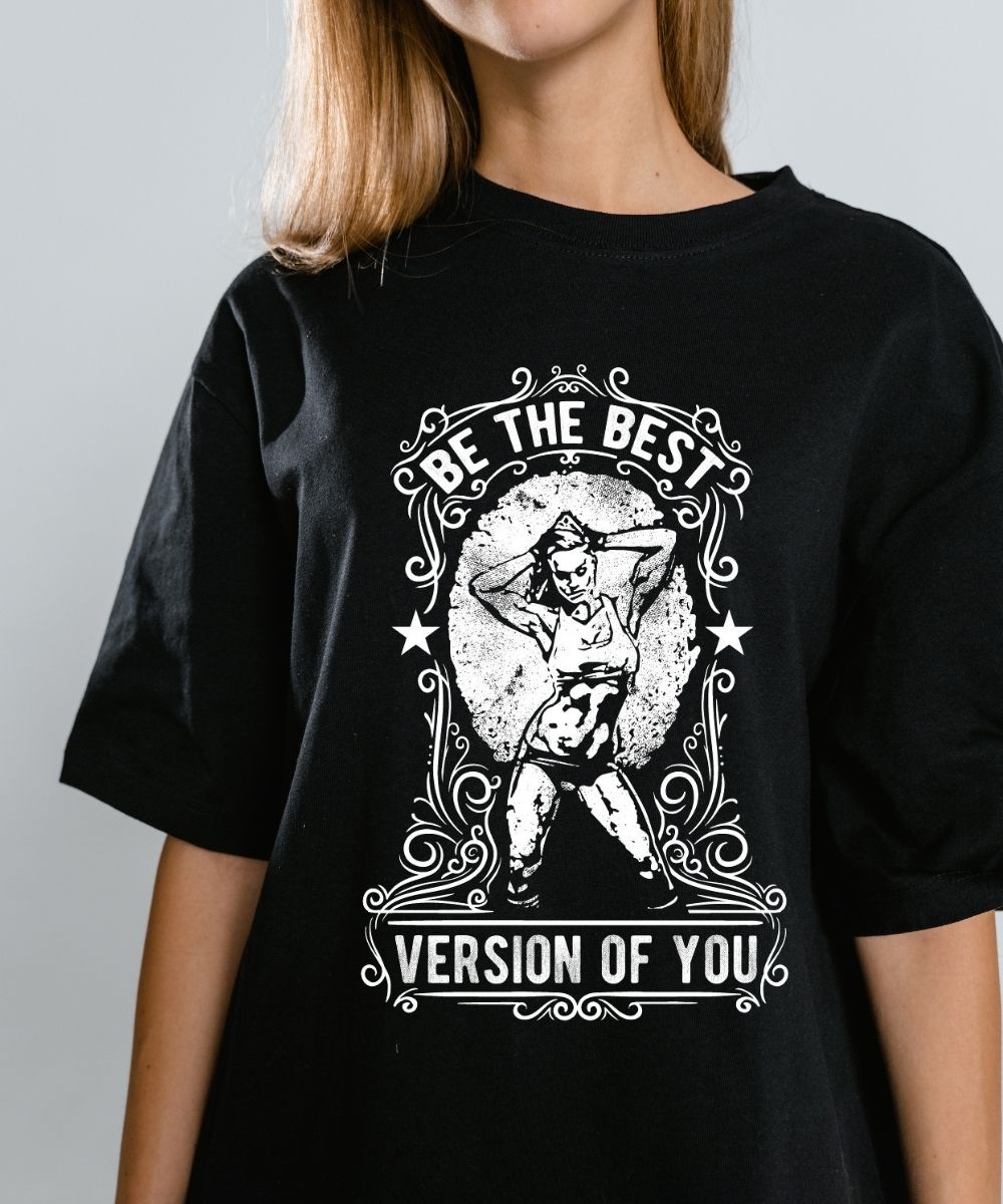 Ghadzi Be The Best Graphic Printed Black T-Shirt